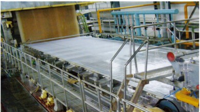 Semitransparent wax paper machine